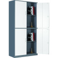 Professional Double Filing Cabinet 900x390x1800mm Grey-White | CaterEq CEHDWS04