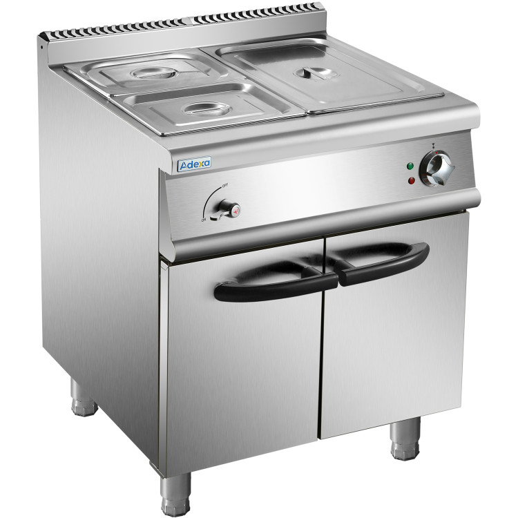 B GRADE Commercial Electric Bain Marie with Cabinet 1xGN1/1 + 2xGN1/2 5kW 700mm Depth | CaterEq HEB709A B GRADE 