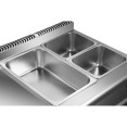 B GRADE Commercial Electric Bain Marie with Cabinet 1xGN1/1 + 2xGN1/2 5kW 700mm Depth | CaterEq HEB709A B GRADE 
