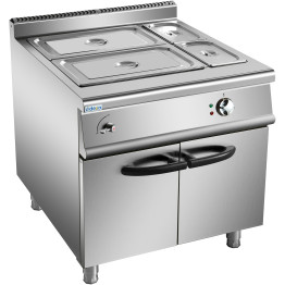Commercial Electric Bain Marie with Cabinet 2xGN1/1 + 2xGN1/3 6kW 900mm Depth - CEHEB909A
