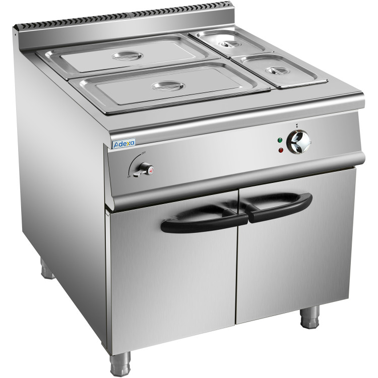 Commercial Electric Bain Marie with Cabinet 2xGN1/1 + 2xGN1/3 6kW 900mm Depth - CEHEB909A
