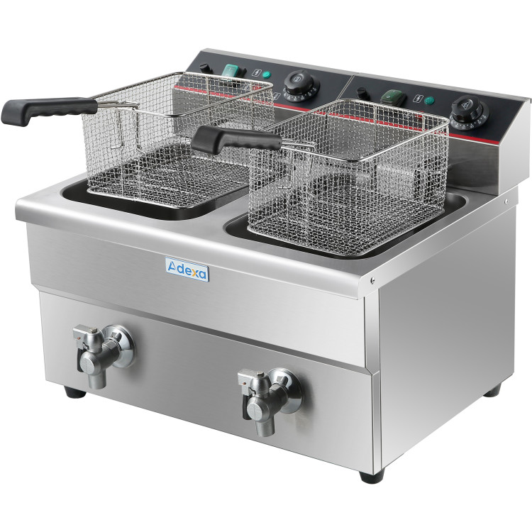 Commercial Fryer Double Electric 2x12 litre 6.5kW Countertop - CEHEF12L2 Commercial Fryer Double Electric 2x12 litre 6.5kW Countertop - CEHEF12L2