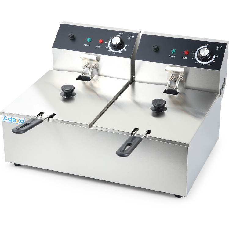 Commercial Fryer Double Electric 2x6 litre 5kW Countertop - CEHEF82