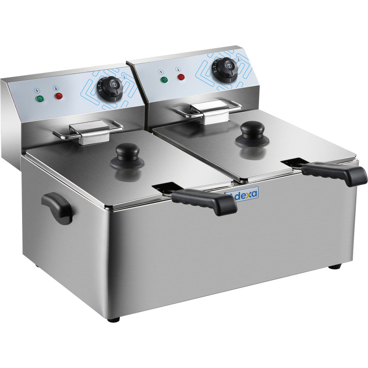 Commercial Fryer Double Electric 2 x 8 litre 6.5kW Countertop - CEHEF8L2 Commercial Fryer Double Electric 2 x 8 litre 6.5kW Countertop - CEHEF8L2
