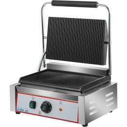 B GRADE Heavy Duty XL Panini Contact grill Ribbed 2.2kW - HEG811E B GRADE