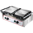 Heavy Duty Twin Panini Contact grill  Ribbed/Smooth 3.6kW Dual Zone - CEHEG813A