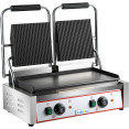 Heavy Duty Twin Panini Contact grill  Ribbed/Smooth 3.6kW Dual Zone - CEHEG813A