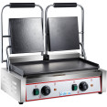 Heavy Duty Twin Panini Contact grill Smooth 3.6kW Dual Zone - CEHEG813B