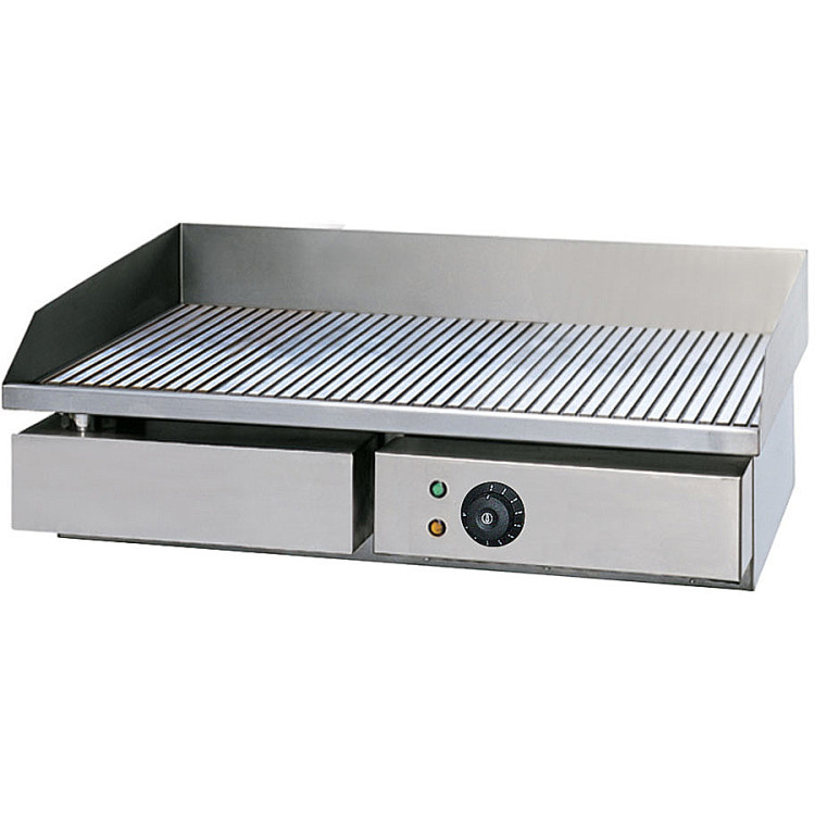 Commercial Griddle Ribbed 550x450x230mm 3kW Electric - CEHEG821