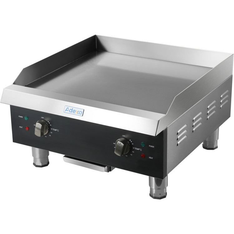 B GRADE Commercial Griddle Smooth 610x620x360mm 8kW Electric - HEG824 B GRADE