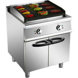 Professional Electric Lava Rock Grill with Cabinet Base 9kW 700mm Depth - CEHEL707A