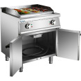 Professional Electric Griddle with Cabinet Base 9kW Smooth/Ribbed 700mm Depth - CEHER706A