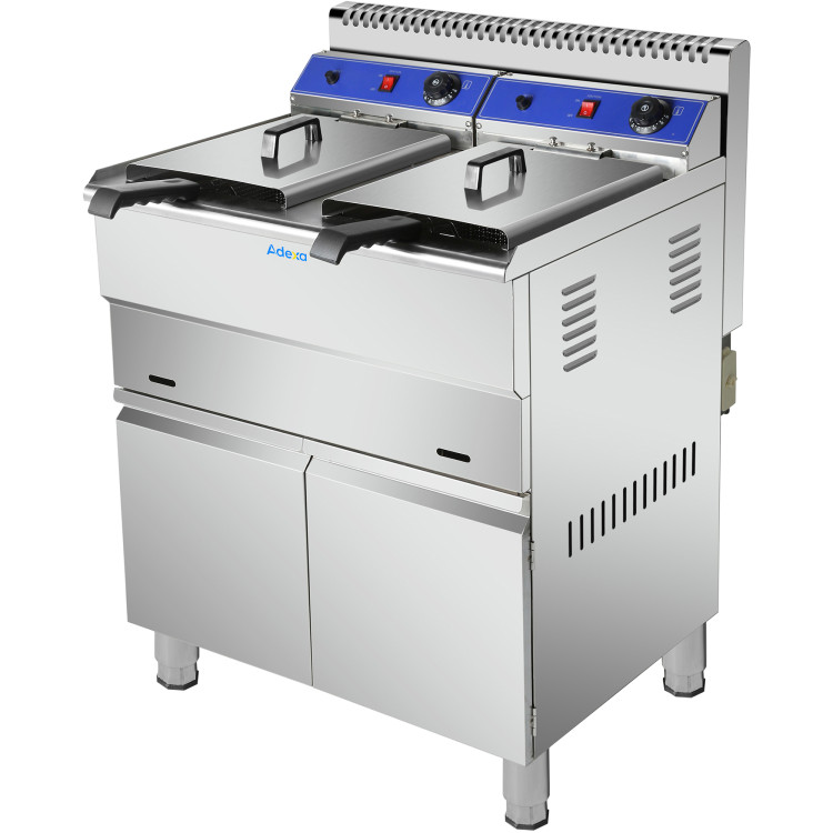 Professional Twin Basket Free standing Gas Fryer Twin tank 36 litres- CEHGF182C