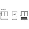 Cake Display Showcase 1000mm 2 Shelves Black & Stainless Steel | CaterEq CEHL1000ER2
