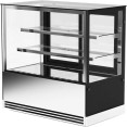 Cake Display Showcase 1000mm 2 Shelves Black & Stainless Steel | CaterEq CEHL1000ER2