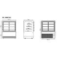 Cake Display Showcase 1000mm 3 Shelves Black & Stainless Steel | CaterEq CEHL1000ER3