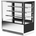 Cake Display Showcase 1000mm 3 Shelves Black & Stainless Steel | CaterEq CEHL1000ER3