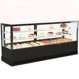 Cake Display Showcase 2000mm 2 Shelves Black | CaterEq CEHL2000ER2B
