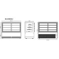 Cake Display Showcase 2000mm 3 Shelves Black & Stainless Steel | CaterEq CEHL2000ER3