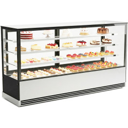 Cake Display Showcase 2000mm 3 Shelves Black & Stainless Steel | CaterEq CEHL2000ER3