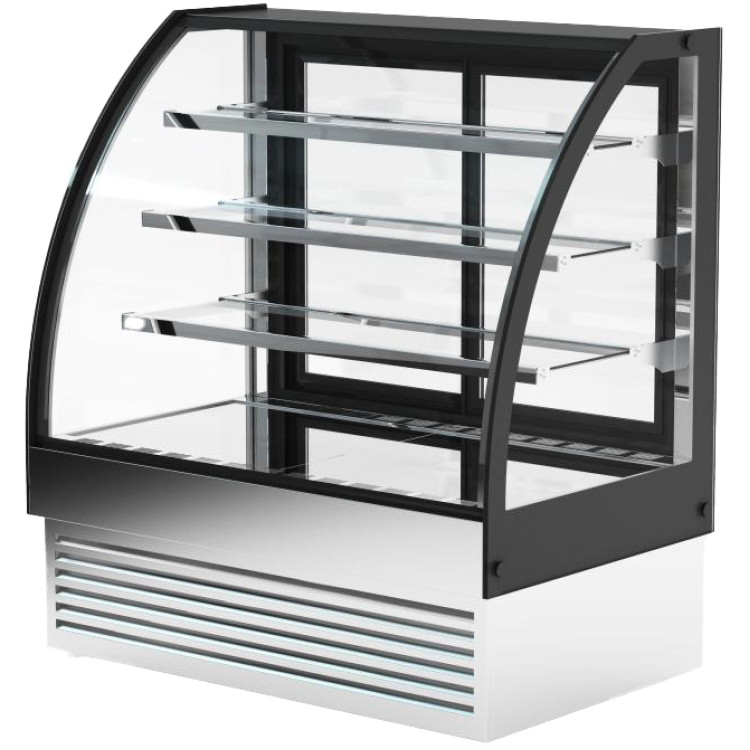 Cake Display Showcase 700mm 3 Shelves Stainless Steel | CaterEq CEHL700S3 Cake Display Showcase 700mm 3 Shelves Stainless Steel | CaterEq CEHL700S3