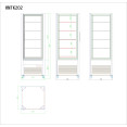 Commercial Upright Chilled Display Case 5 Glass Shelves 675x695x1900mm Black | CaterEq CEHNTK202BLACK