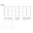 Commercial Upright Chilled Display Case 5 Glass Shelves 1250x695x1900mm Black | CaterEq CEHNTK204BLACK