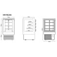 Commercial Upright Chilled Display Case 3 Glass Shelves 700x700x1300mm Black | CaterEq CEHNTK206BLACK