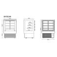Commercial Upright Chilled Display Case 3 Glass Shelves 900x700x1300mm Black | CaterEq CEHNTK208BLACK