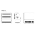 Commercial Upright Chilled Display Case 3 Glass Shelves 1300x740x1380mm Black | CaterEq CEHNTK214BLACK Commercial Upright Chilled Display Case 3 Glass Shelves 1300x740x1380mm Black | CaterEq CEHNTK214BLACK