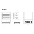 Commercial Upright Chilled Display Case 3 Glass Shelves 1000x740x1380mm Black | CaterEq CEHNTK218BLACK