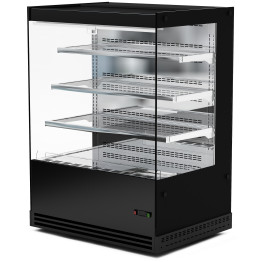 Commercial Upright Chilled Display Case 3 Glass Shelves 1300x740x1380mm Black | CaterEq CEHNTK220BLACK