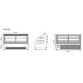 Commercial Countertop Chilled Display Case 2 Glass Shelves 1200x560x730mm Black | CaterEq CEHNTK224BLACK Commercial Countertop Chilled Display Case 2 Glass Shelves 1200x560x730mm Black | CaterEq CEHNTK224BLACK
