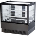 Commercial Countertop Chilled Display Case 2 Glass Shelves 900x560x730mm Black | CaterEq CEHNTK226BLACK Commercial Countertop Chilled Display Case 2 Glass Shelves 900x560x730mm Black | CaterEq CEHNTK226BLACK