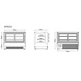 Commercial Countertop Chilled Display Case 2 Glass Shelves 900x560x730mm Black | CaterEq CEHNTK226BLACK Commercial Countertop Chilled Display Case 2 Glass Shelves 900x560x730mm Black | CaterEq CEHNTK226BLACK