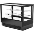 Commercial Countertop Chilled Display Case 2 Glass Shelves 1200x560x730mm Black | CaterEq CEHNTK228BLACK Commercial Countertop Chilled Display Case 2 Glass Shelves 1200x560x730mm Black | CaterEq CEHNTK228BLACK