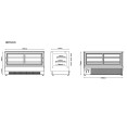 Commercial Countertop Chilled Display Case 2 Glass Shelves 1200x560x730mm Black | CaterEq CEHNTK228BLACK Commercial Countertop Chilled Display Case 2 Glass Shelves 1200x560x730mm Black | CaterEq CEHNTK228BLACK