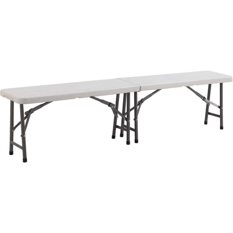 Folding Banquet Bench Table 6ft White 1830x280x440mm - CEHQZD183