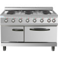 Commercial Electric Cooker 6 Burners (6x2000W) with Electric Oven (4800W) 1050x700x920xmm 380V - CEHRQ762A