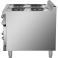 Commercial Electric Cooker 4 Burners with Electric Oven 10.4kW+4.8kW 900mm Depth - CEHRQ912A