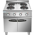 Commercial Electric Cooker 4 Burners with Cabinet Base 10.4kW 900mm Depth - CEHRQ912 Commercial Electric Cooker 4 Burners with Cabinet Base 10.4kW 900mm Depth - CEHRQ912