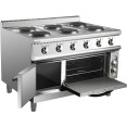 Commercial Electric Cooker 6 Burners with Electric Oven 15.6kW+4.8kW 900mm Depth - CEHRQ962A Commercial Electric Cooker 6 Burners with Electric Oven 15.6kW+4.8kW 900mm Depth - CEHRQ962A