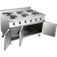 Commercial Electric Cooker 6 Burners with Cabinet Base 15.6kW 900mm Depth - CEHRQ962 Commercial Electric Cooker 6 Burners with Cabinet Base 15.6kW 900mm Depth - CEHRQ962