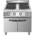 Commercial Electric Cooker 4 Square Burners with Cabinet 16kW 900mm Depth - CEHSQ912C