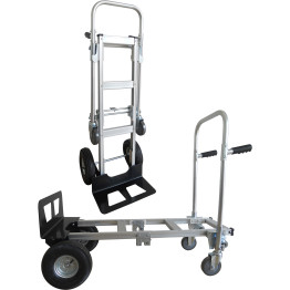 2-in-1 Trolley & Hand truck Aluminium Telescopic Foldable 1110x510x970mm - CEHT1864