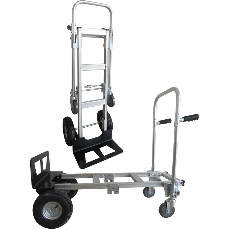 2-in-1 Trolley & Hand truck Aluminium Telescopic Foldable 1110x510x970mm - CEHT1864