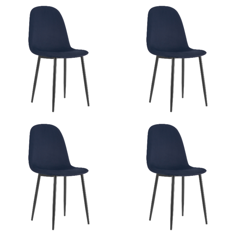 Bistro Dining Chair Black Fabric Indoors & Outdoors 440x520x875mm | CaterEq CEHYDC001VBLACK