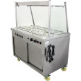 Mobile Food Service Counter with Bain Marie Top and Hot Cupboard - CEHYH3WS