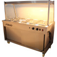 Mobile Food Service Counter with Bain Marie Top and Hot Cupboard - CEHYH4WS