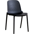 Bistro Dining Chair Plastic Black Indoors & Outdoors 440x545x815mm | CaterEq CEHYPP26BLACK